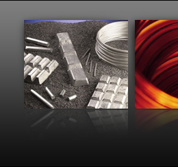 Metal billets, rods, wire and industrial materials